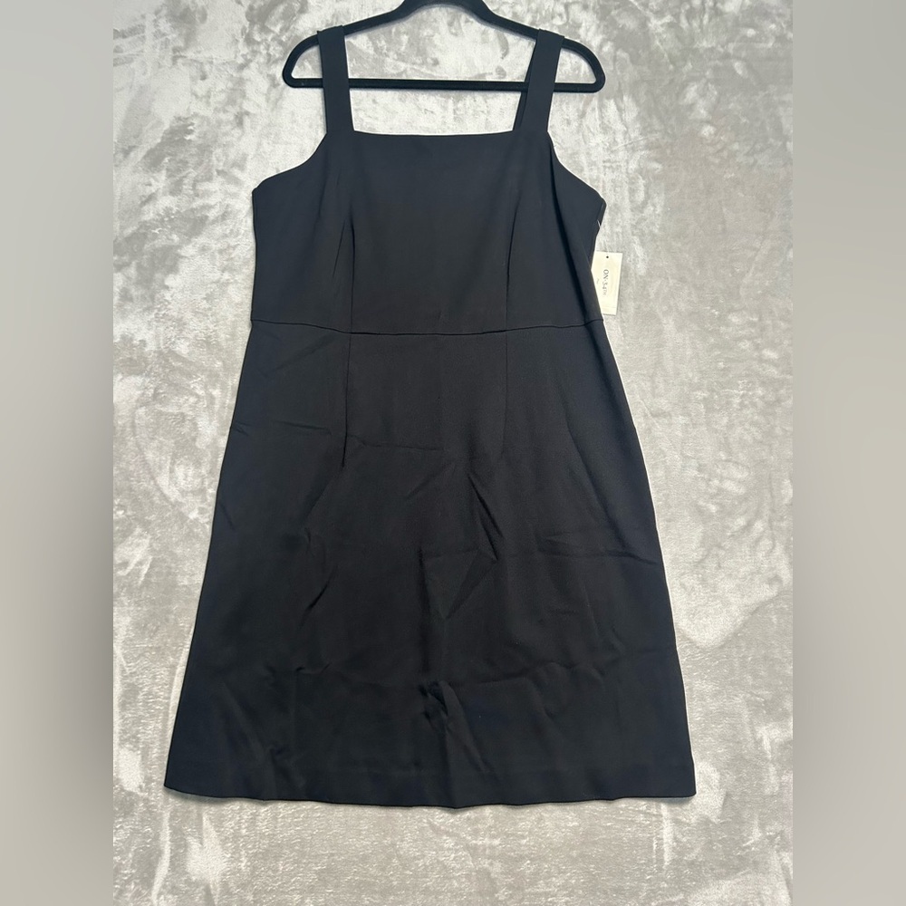 Macys On 34th Knee Length Dress Black Stretch Office Career Women’s 14W